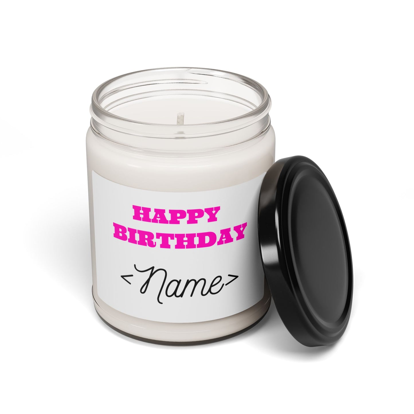Personalized Birthday Scented Soy 9 oz Candle | Custom Gift