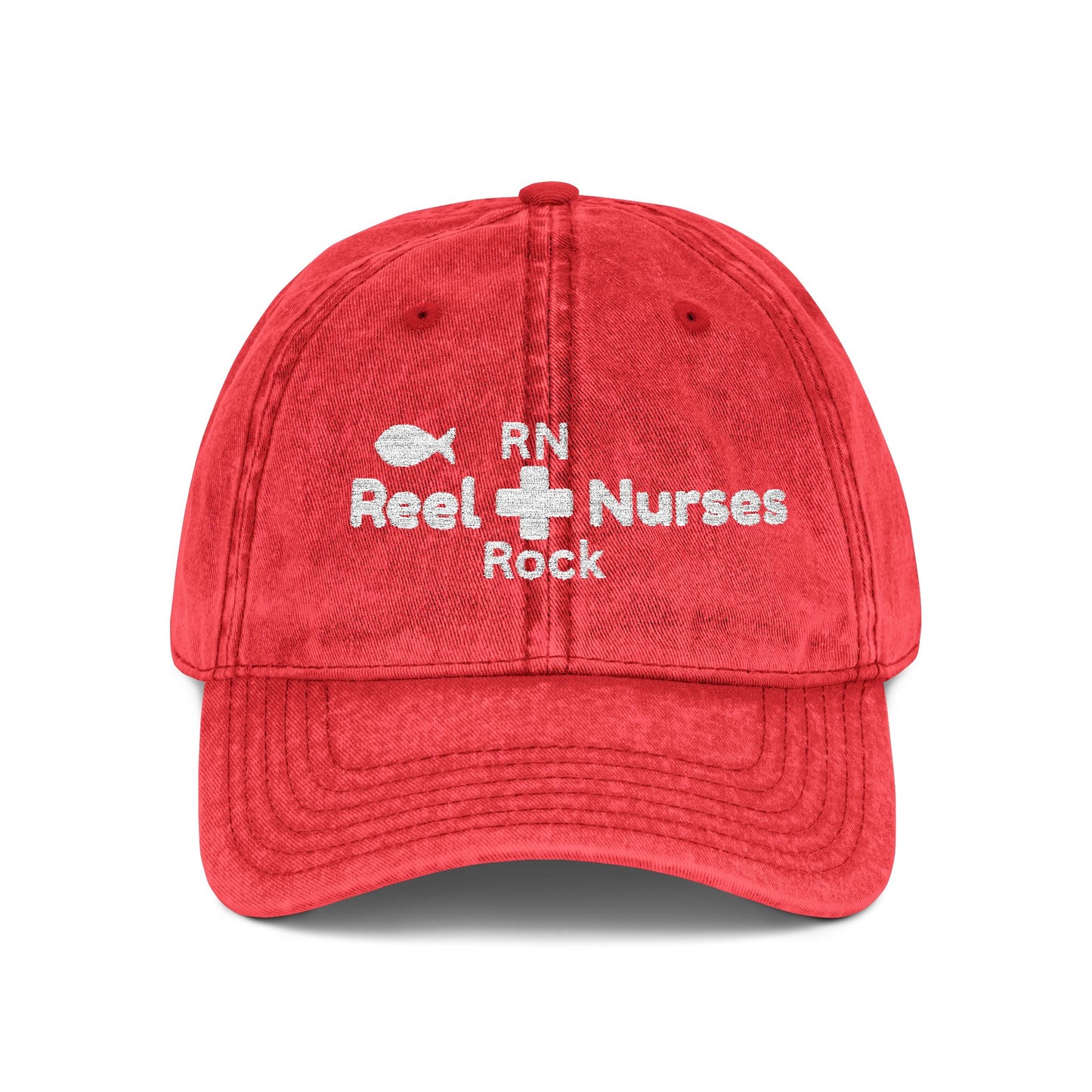 Embroidered Vintage Cap, Red Nurse Baseball Style Hat for RN Gifts and Healthcare Workers, Mommy Hugs Embroidery