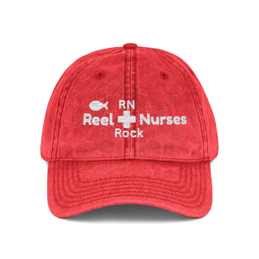 Embroidered Vintage Cap, Red Nurse Baseball Style Hat for RN Gifts and Healthcare Workers, Mommy Hugs Embroidery