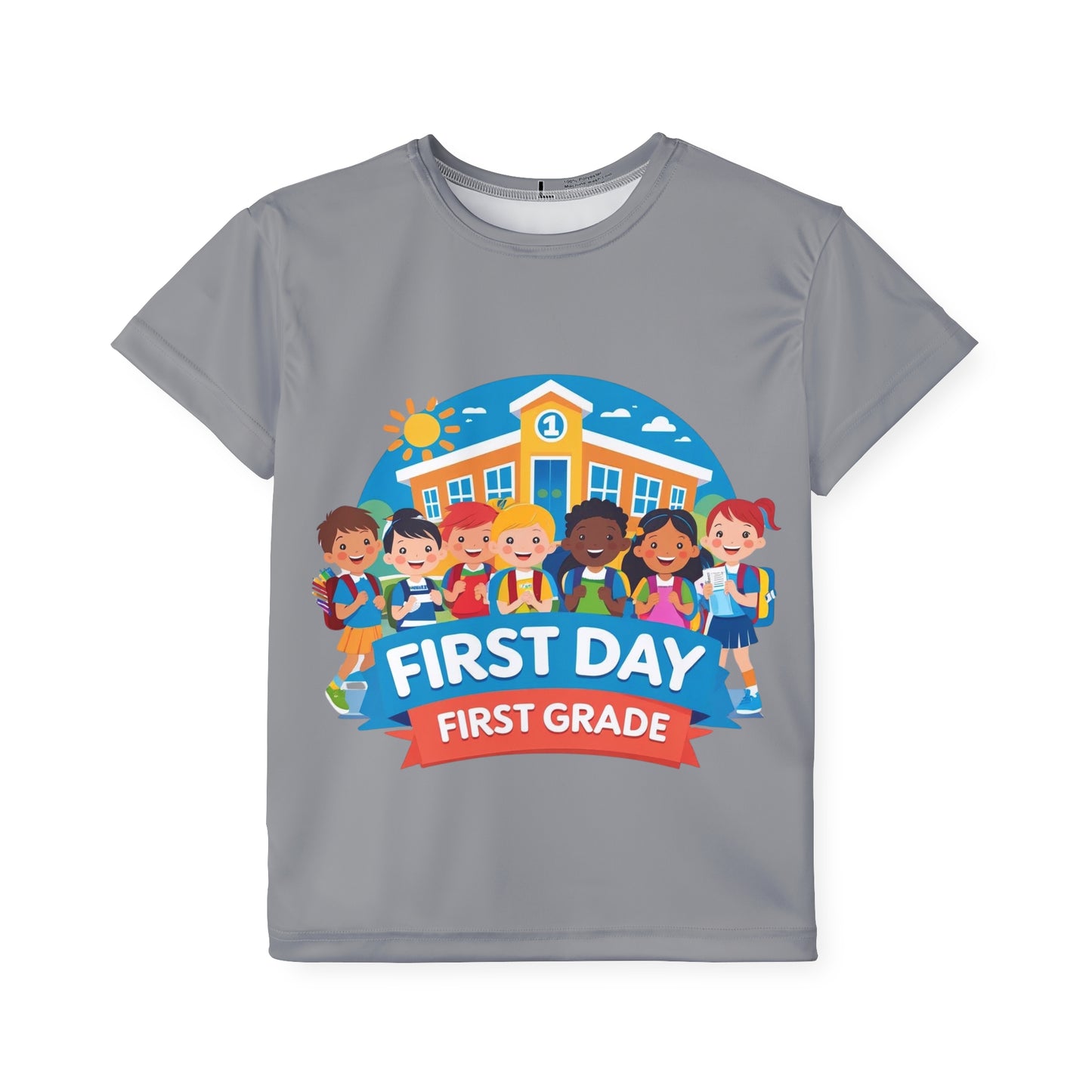 Kids Sports Jersey - First Day of First Grade, Youth Sports Top, Back to School Shirt, Fun Kids Apparel, Unique Gift for Boys and Girls