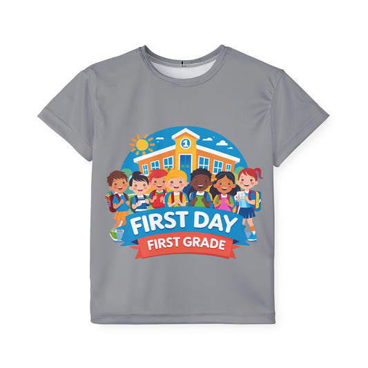 Kids Sports Jersey - First Day of First Grade, Youth Sports Top, Back to School Shirt, Fun Kids Apparel, Unique Gift for Boys and Girls