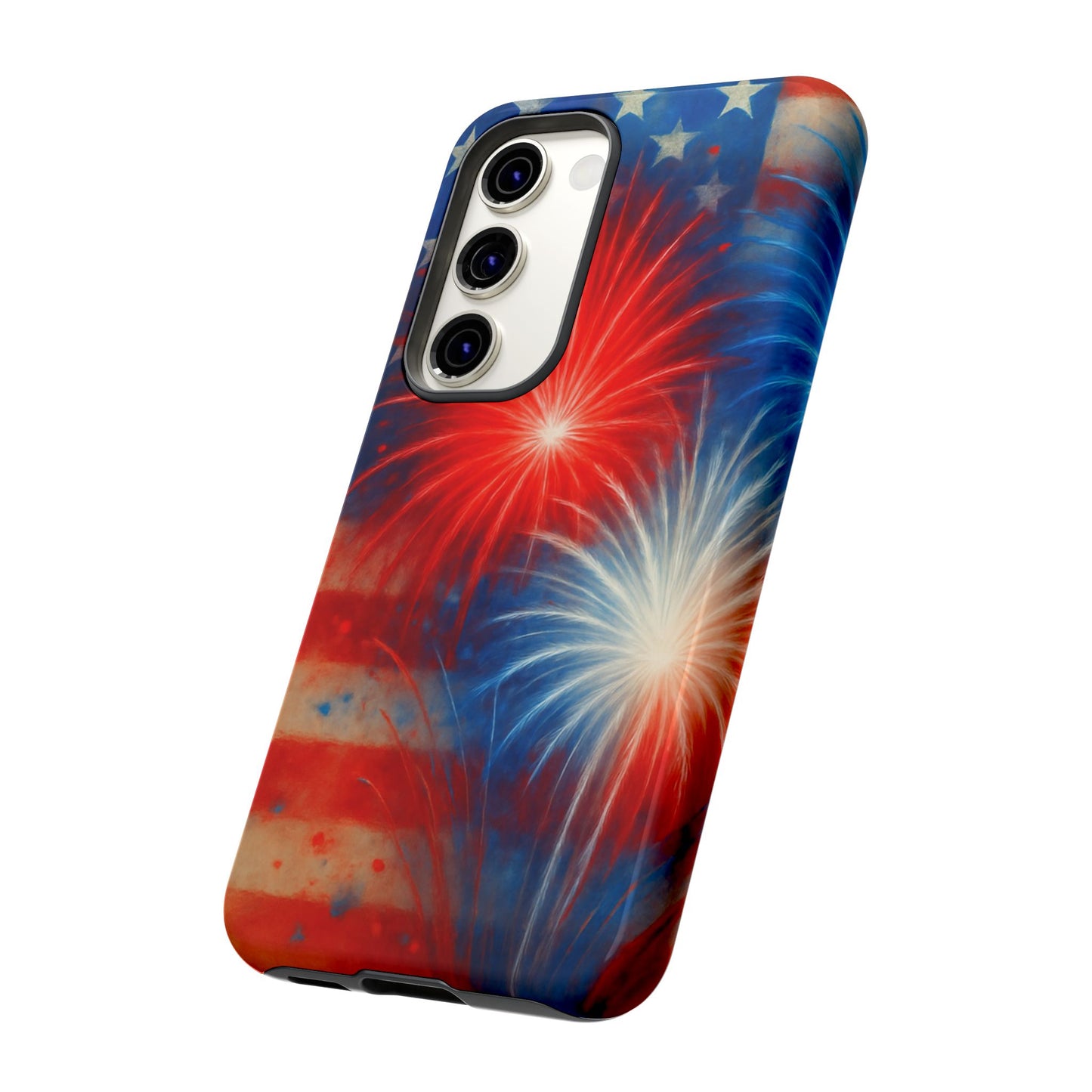 Patriotic Phone Case with Fireworks Design | Tough Cases, USA Holiday, Independence Day, Gift for Friends, Custom Cell Cover