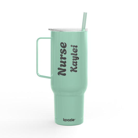 Personalized 40oz Insulated Tumbler for Nurses, Custom Engraved Drinkware, Gift for Healthcare Workers, Travel Mug for Hot/Cold Beverages, Custom Engraved Insulated Tumbler