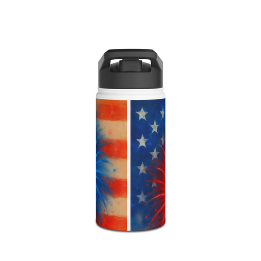 Patriotic Stainless Steel Water Bottle | 4th of July Essentials, Travel Mug, Summer BBQ Accessory, Gift for Him