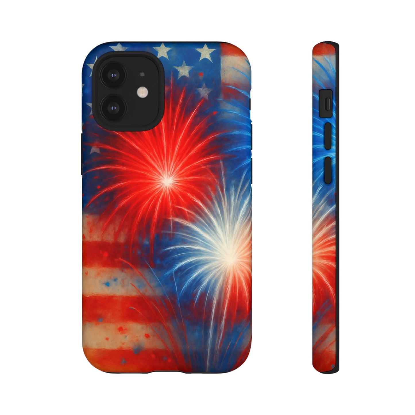 Patriotic Phone Case with Fireworks Design | Tough Cases, USA Holiday, Independence Day, Gift for Friends, Custom Cell Cover