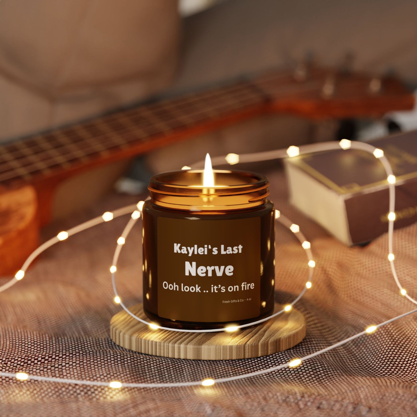 Personalized Candle - Kaylei's Last Nerve - Relaxation Gift, Unique Candle