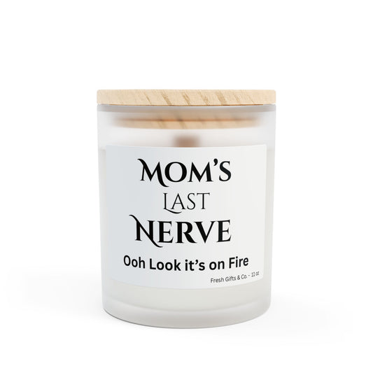 Personalized Humorous Frosted Glass Candle - Perfect Gift for Mom, Birthday