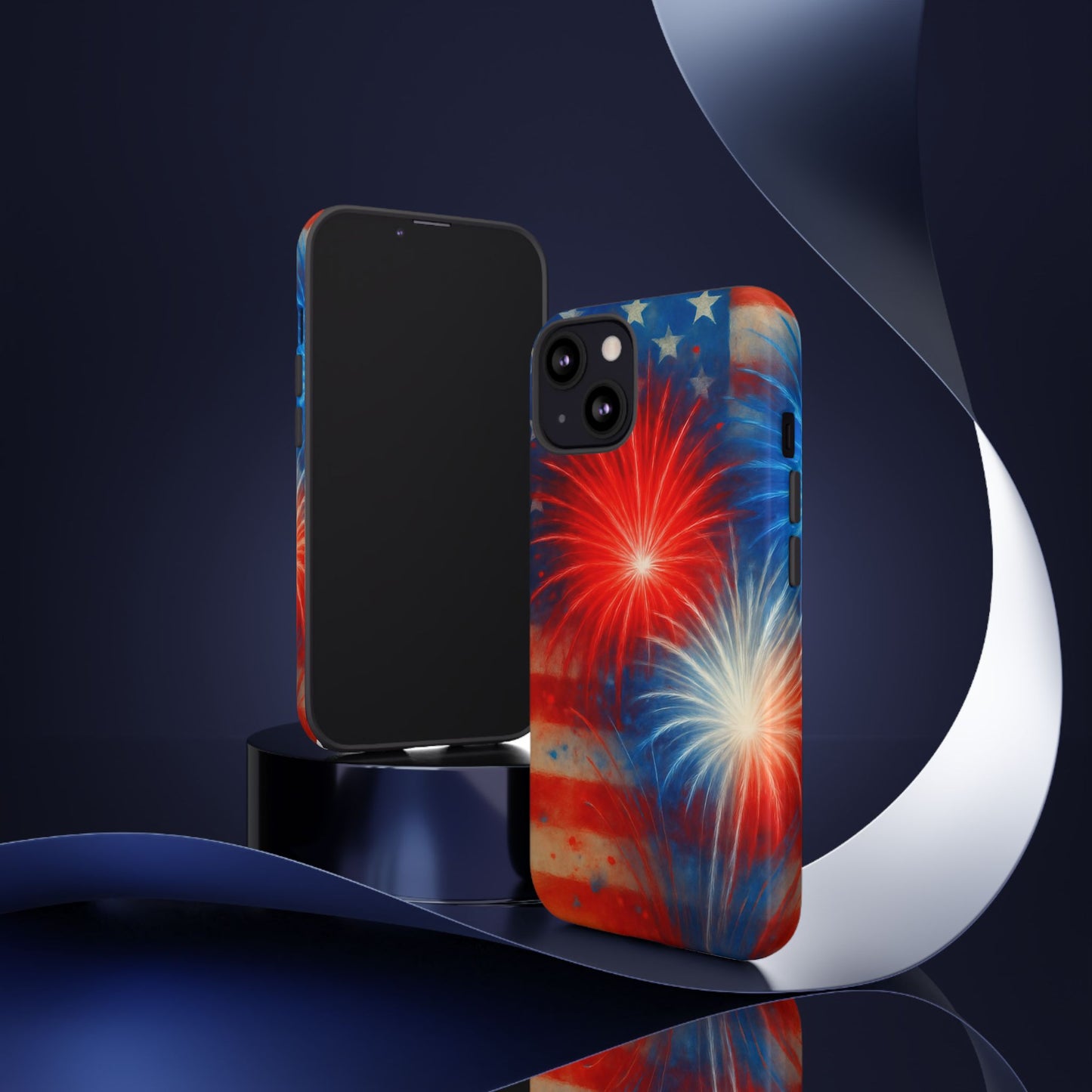 Patriotic Phone Case with Fireworks Design | Tough Cases, USA Holiday, Independence Day, Gift for Friends, Custom Cell Cover