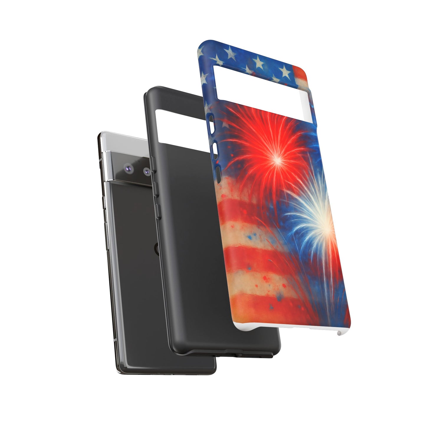 Patriotic Phone Case with Fireworks Design | Tough Cases, USA Holiday, Independence Day, Gift for Friends, Custom Cell Cover