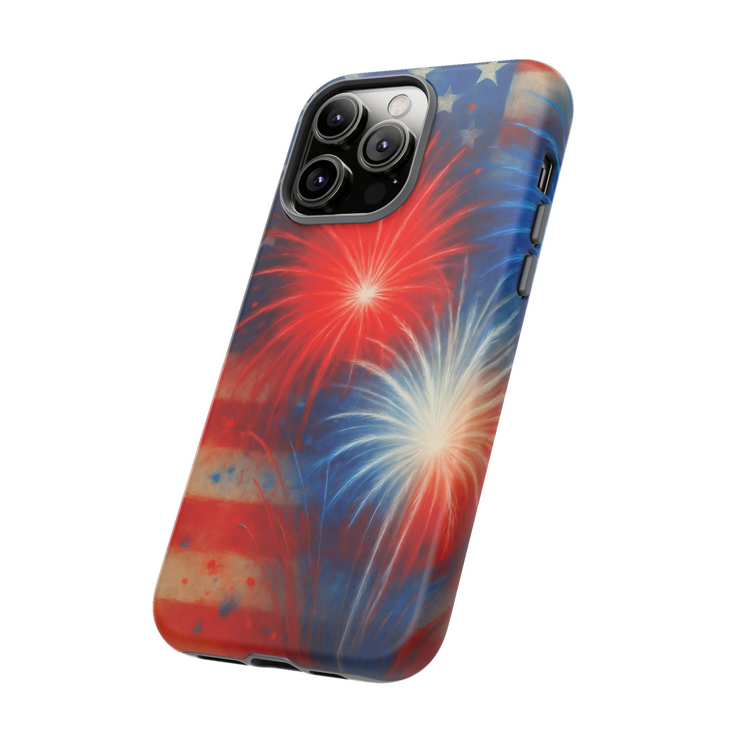 Patriotic Phone Case with Fireworks Design | Tough Cases, USA Holiday, Independence Day, Gift for Friends, Custom Cell Cover
