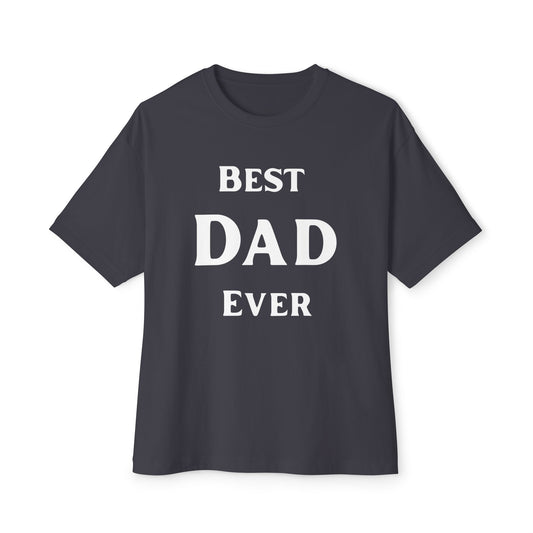 Oversized Black Tee Classic Best Dad Ever Shirt - Father's Day Gift Idea