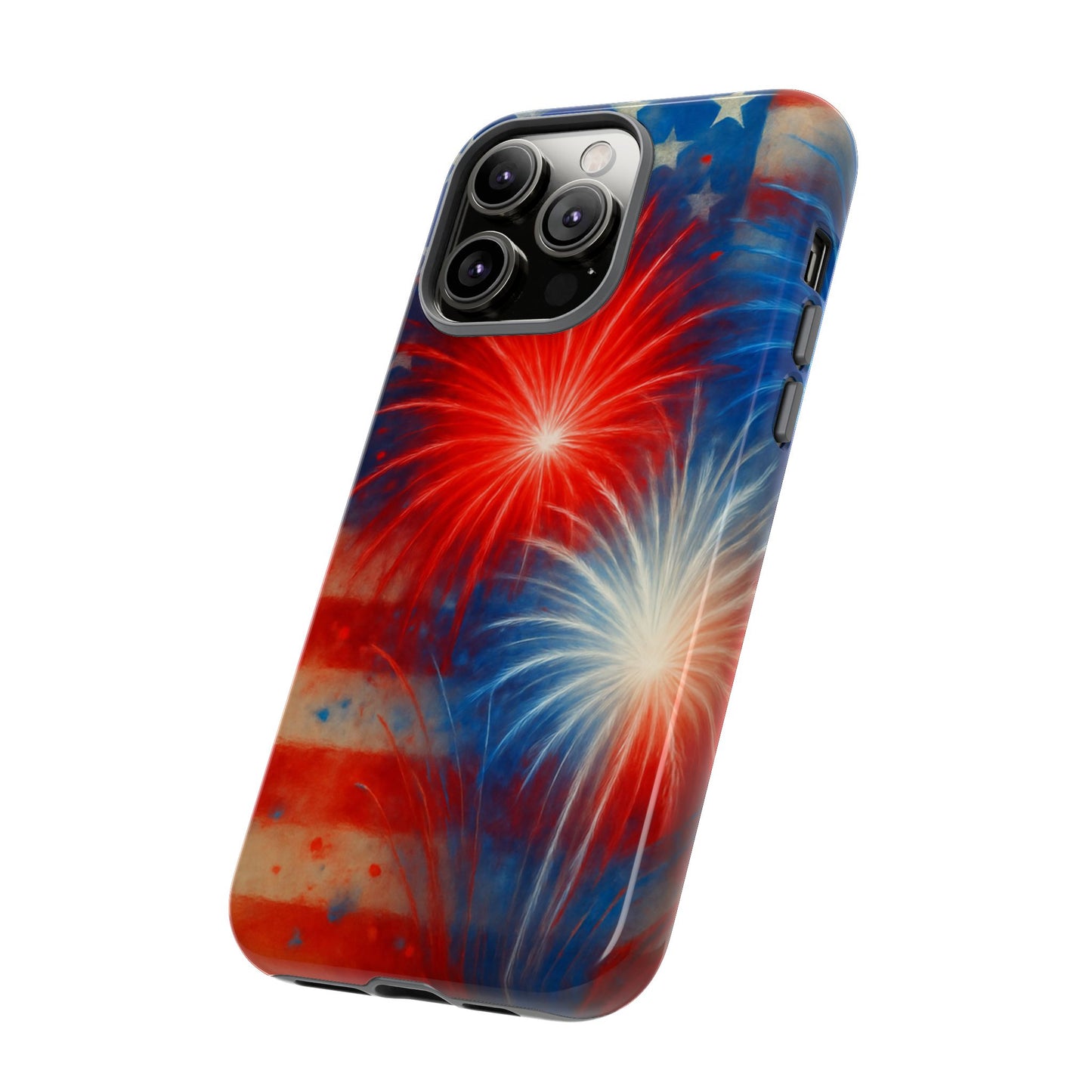 Patriotic Phone Case with Fireworks Design | Tough Cases, USA Holiday, Independence Day, Gift for Friends, Custom Cell Cover
